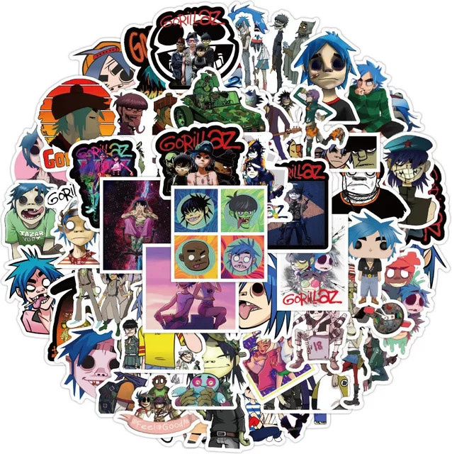 GOGOTU Gorillaz Band Aufkleber, 52-teiliges Set, multicolour - Bild 1