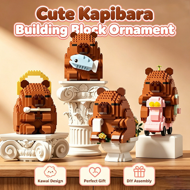 hairun Capybara Figur, Mikro-Bausteine, Einzelfigur - Bild 1