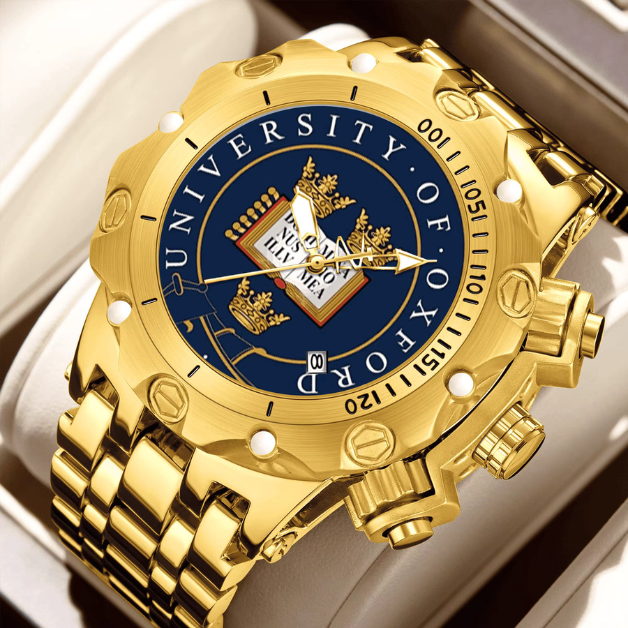Herrenuhr, Quarz, Edelstahl, Gold, Rund - Bild 4