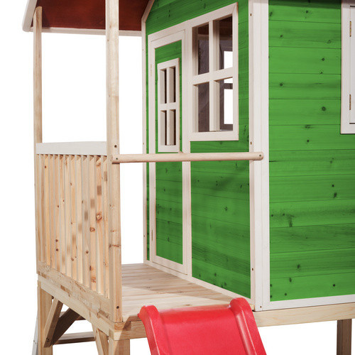 EXIT Toys Loft 300 Holzspielhaus in Grün, B/H/T: 190 x 215 x 269 cm - Bild 2