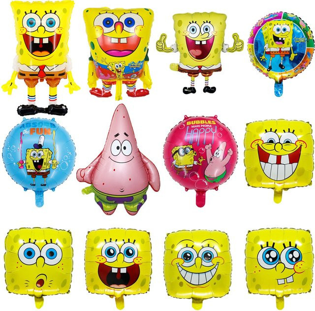 SpongeBob und Patrick Star Folienballons für Kindergeburtstage und Partydekorationen von Potdemiel - Bild 1