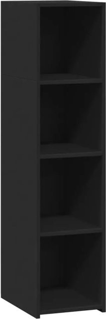vidaXL Highboard Schwarz Modern aus Holzwerkstoff mit internen Regalen, B/T/H: 30 x 41 x 124 cm - Bild 1