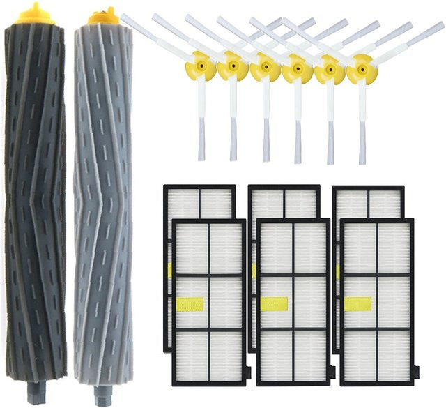 Ersatzteil-Set für iRobot Roomba 800 900 Serie mit Filter, Rollbürste, Seitenbürste, Reifen und Lenkrolle in Multicolour - Bild 1