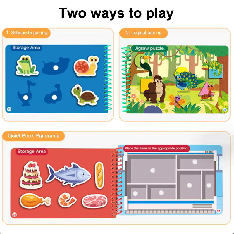 4 Beschäftigungsbücher für Kinder mit Cartoons und Stickern, A4, Mehrfarbig - Bild 4
