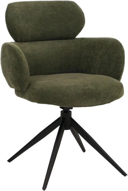 MCW Esszimmerstuhl O77 Polsterstuhl mit Auto-Return Funktion in Olivgrün aus Chenille Stoff mit Öko-Tex Standard - Bild 2