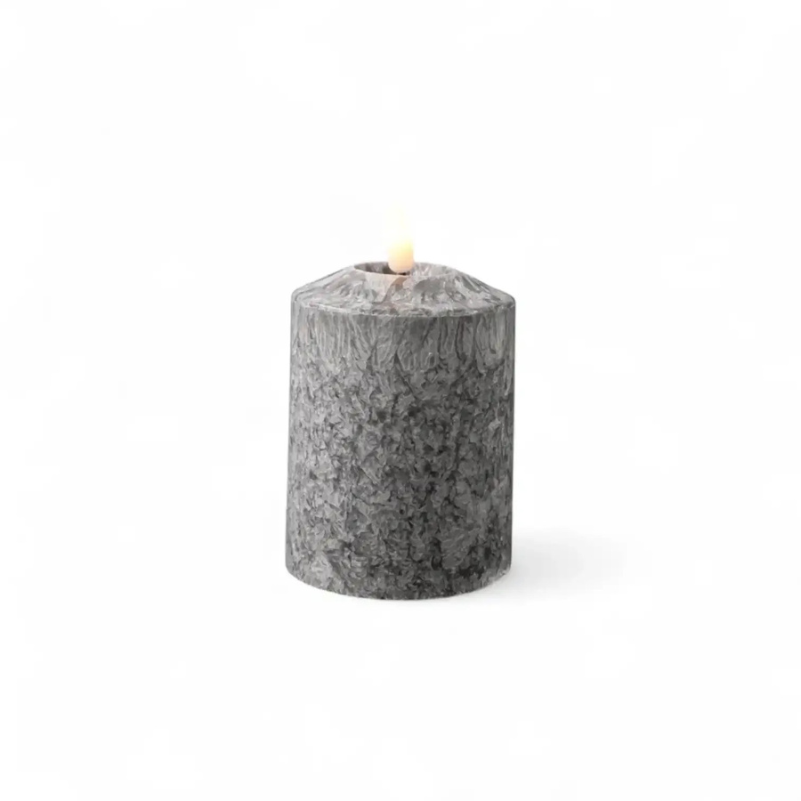 Mansion atmosphere LED-Kerze Marble in Schwarz mit Flicker-Effekt, Höhe: 10 cm, Durchmesser: 7,5 cm - Bild 1