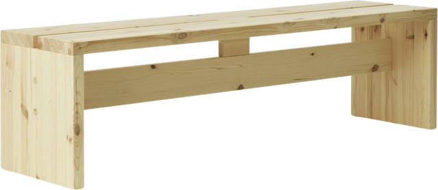 Normann Copenhagen Stretch Bank aus lackiertem Kiefernholz in Braun und Beige - Bild 1