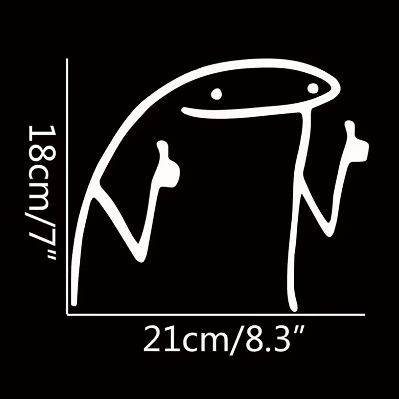 KKJOY Stick Man Daumen Hoch Meme Serie Vinyl-Autoaufkleber für Laptop und Notebook - Bild 4