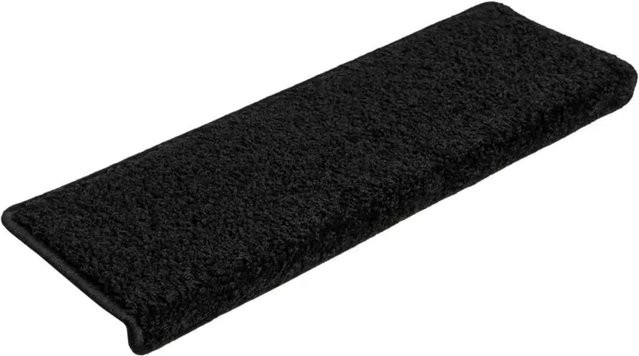 vidaXL Stufenmatten 10 Stück Schwarz, selbstklebend und rutschfest, B/T/H: 65 x 21 x 4 cm - Bild 1