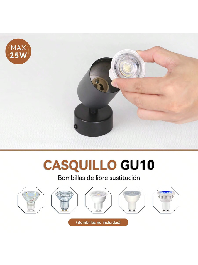 CANMEIJIA LED-Schienenstrahler GU10 in Schwarz mit warmweißem Licht für Schlafzimmer, Flur und Balkon - Bild 2