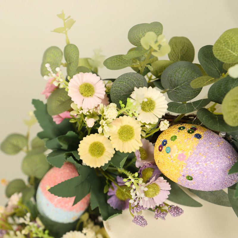 Tooarts Osterkranz mit Margeriten und Ostereiern als hängende Dekoration in Mehrfarbig - Bild 2