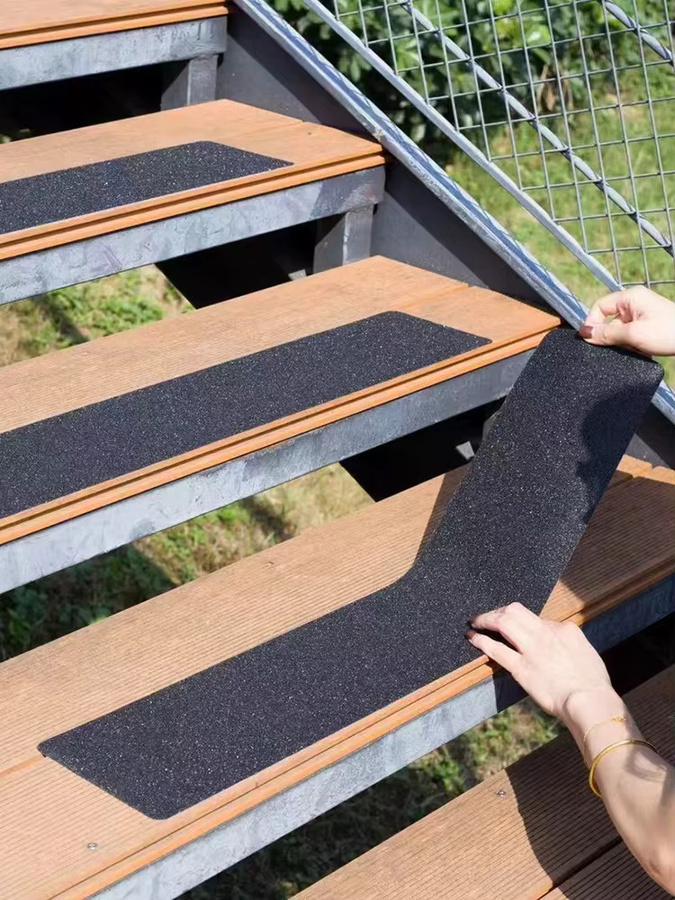 GUOMUZI Anti-Rutsch-Klebeband in Schwarz, wasserdichtes Outdoor-Griffband für Treppen, Rampen und Decks - Bild 6