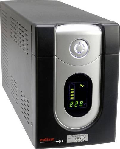 ROLINE DesignSecure 2000 Line Interaktive USV in Schwarz und Silber mit USB-C Anschluss - Bild 2