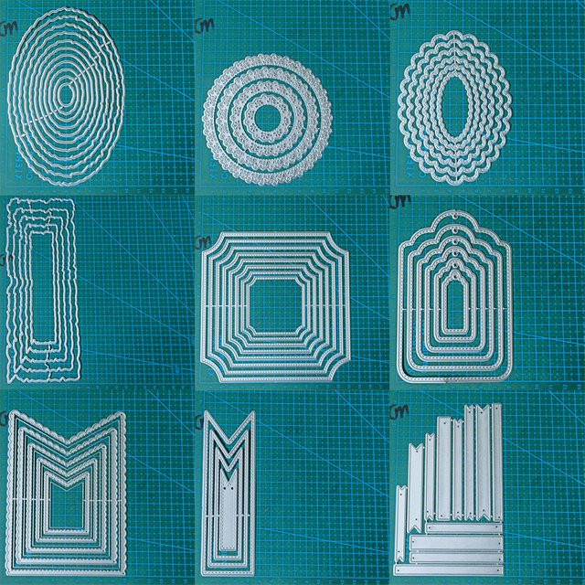 Metall Bordüre Rahmen Stanzform in Silber für Scrapbooking und Papierhandwerk - Bild 1