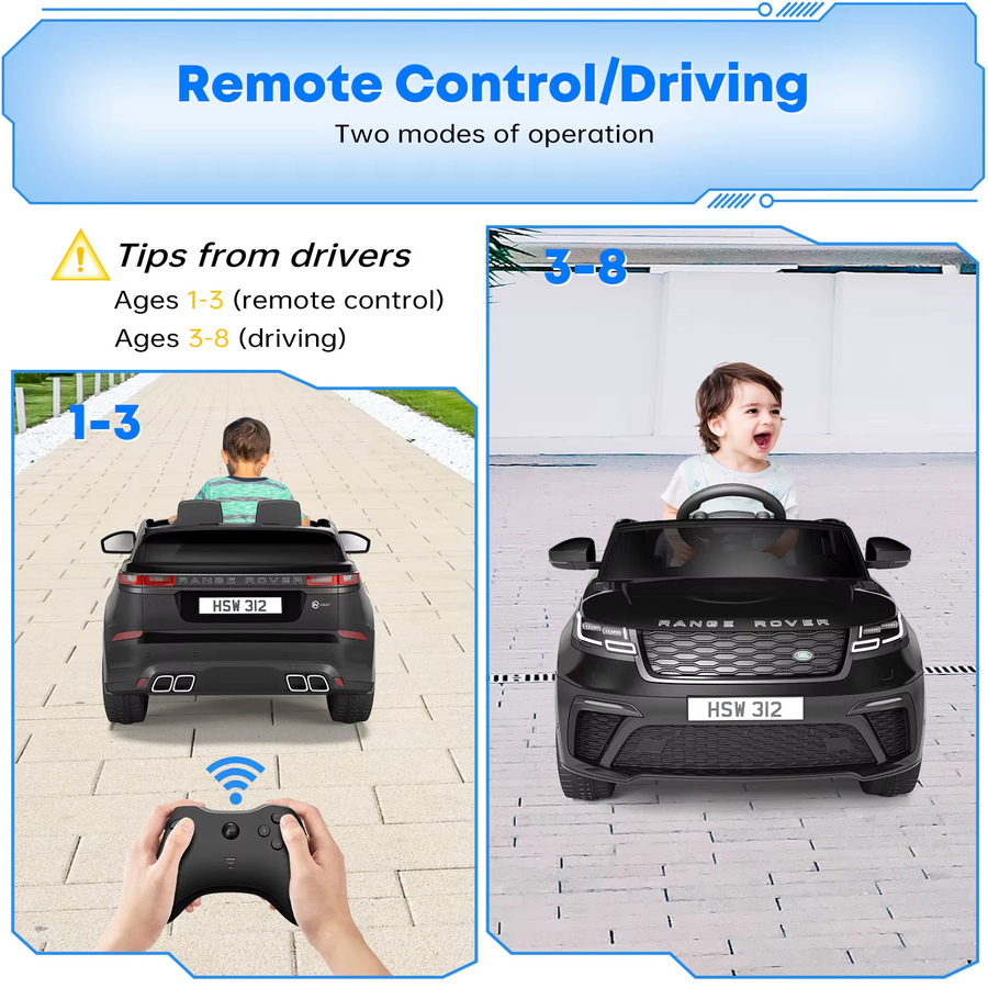 Elektro-Quad für Kinder mit 12 V, Fernbedienung 2,4 GHz, Radstoßdämpfung und MP3-Musik, Farbe: Rot/Schwarz - Bild 4