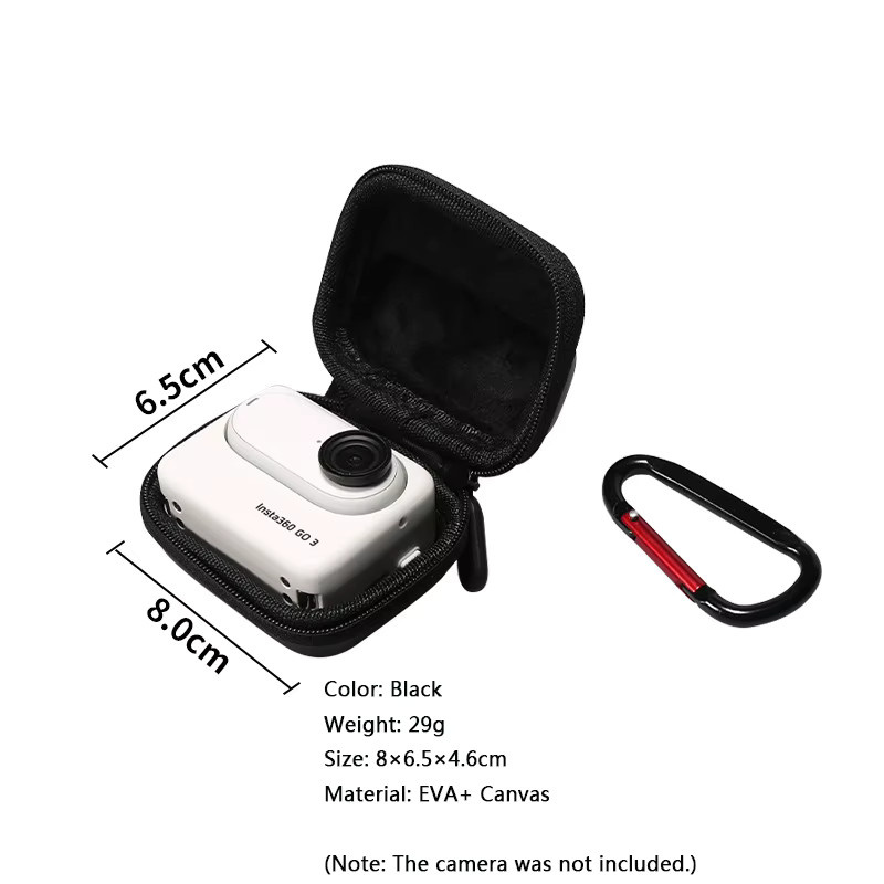 Insta360 Tragbare und wasserdichte Reise-Tasche für Insta360 GO3 Mini und Insta360 GO Ultra Kameras, Schwarz - Bild 4
