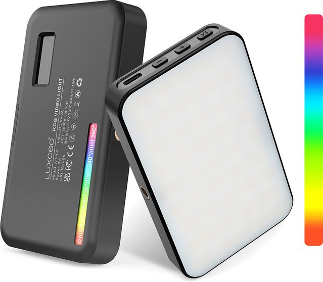 LUXCEO V10 PRO RGB Videoleuchte Black – Dimmbares LED-Panel für Fotografie, Vlogging und Videokonferenzen - Bild 1