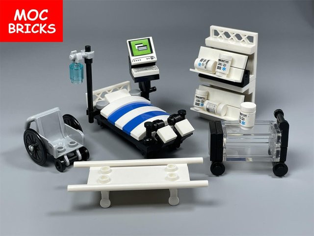 Yiran toy MOC Bausteine Operationstisch Arzt, Krankenhaus, ab 6 Jahren - Bild 1
