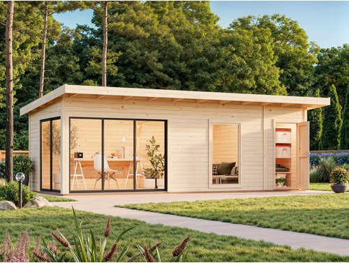 Palmako Gartenhaus Andrea Slide aus Fichtenholz mit Pultdach in Braun, B: 735 cm, T: 300 cm - Bild 3