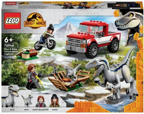 LEGO Jurassic World 76946 Blue und Beta in der Velociraptor-Falle Dinosaurier Set ab 6 Jahren - Bild 1