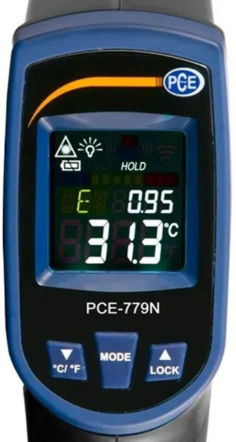 PCE Instruments Infrarotthermometer PCE-779N Digitalthermometer in Schwarz und Blau - Bild 2