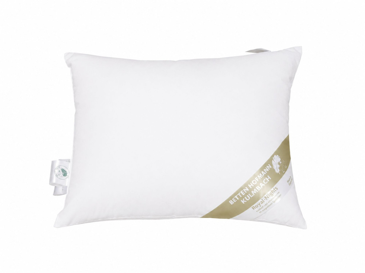 Hofmann Daunenkissen Kuschelkissen aus 100% neuen Daunen, Farbe: Weiß, B/H: 40 x 50 cm - Bild 1