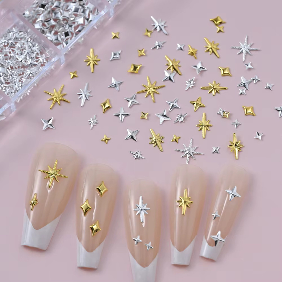 HotPress Nagelcharms Sterne Gold/Silber, Metallic - Bild 3