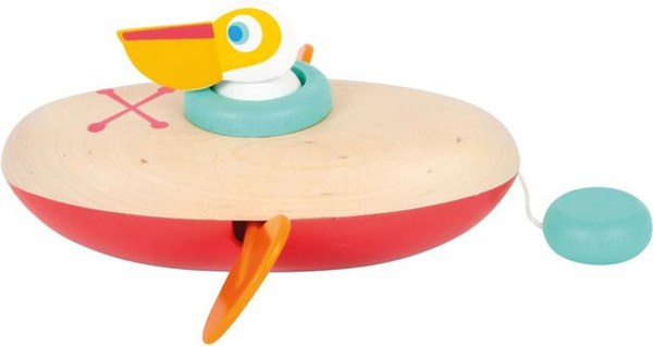 small foot Wasserspielzeug Aufzieh-Kanu Pelikan