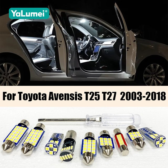 YaLumei LED Innenbeleuchtung für Toyota Avensis T25 T27 (2003-2018) als Leselampe und Schminkspiegel-Stammlicht - Bild 1