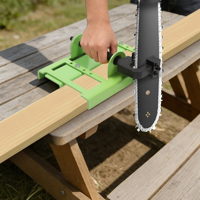 Bymaocar Mini-Kettensägen-Sägemühle in Grün, tragbarer Sägewerksaufsatz für Holzplanken und Bretter - Bild 1