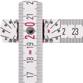 Stabila Holz-Gliedermaßstab Type 1407 GEO in Weiß mit metrischer Skala und Geo-Skalierung, Länge: 2 m - Bild 1