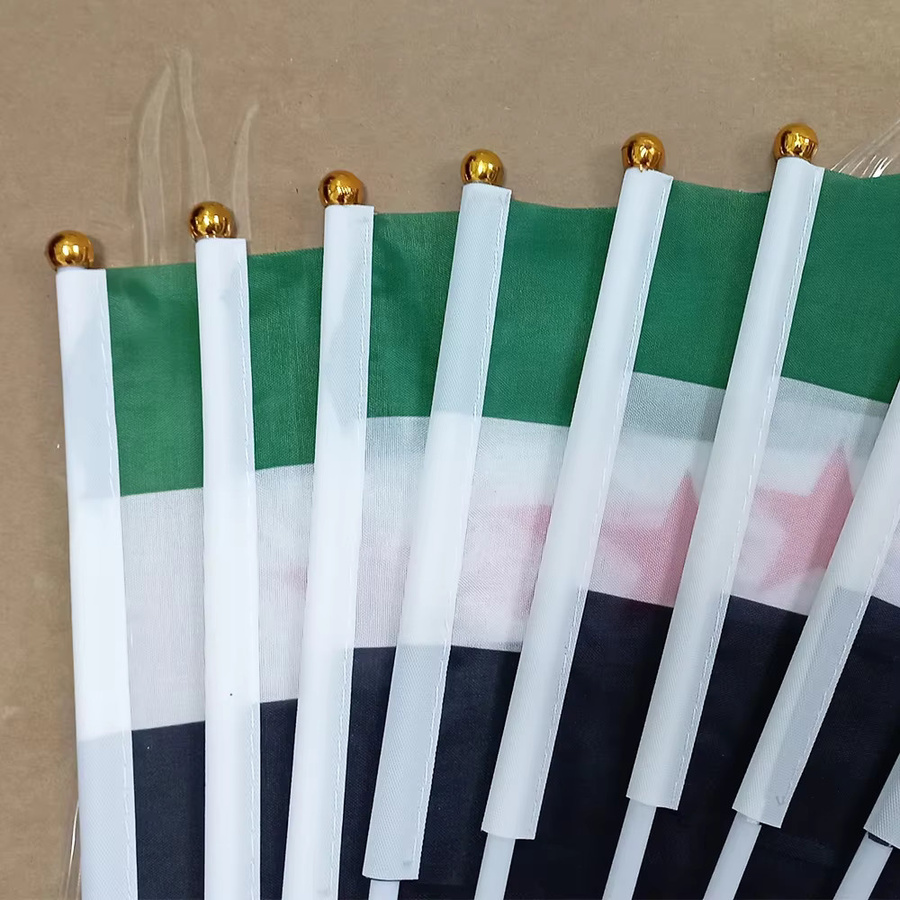 TIKI FLAG Syrien Handflagge aus Polyester mit Fahnenmast, B/H: 21 x 14 cm, verblassungsbeständig - Bild 3