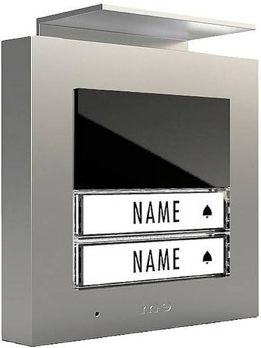 M-e modern-electronics ADV-1020 S Vistadoor Audio-Außenstation für Türsprechanlagen, kabelgebundene Außeneinheit aus Aluminium in Silber - Bild 1