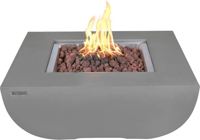 Elementi Gasfeuerstelle Westport in Beton-Optik aus Faserbeton, Grau, B/T/H: 87 x 87 x 36 cm - Bild 4