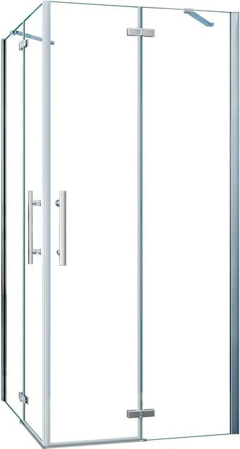Duschparadies Duschkabine Eckeinstieg mit Nano-Glas und Easy-Clean-Beschichtung, Farbe: Transparent/Silber, B/T/H: 80 x 80 x 185 cm - Bild 1