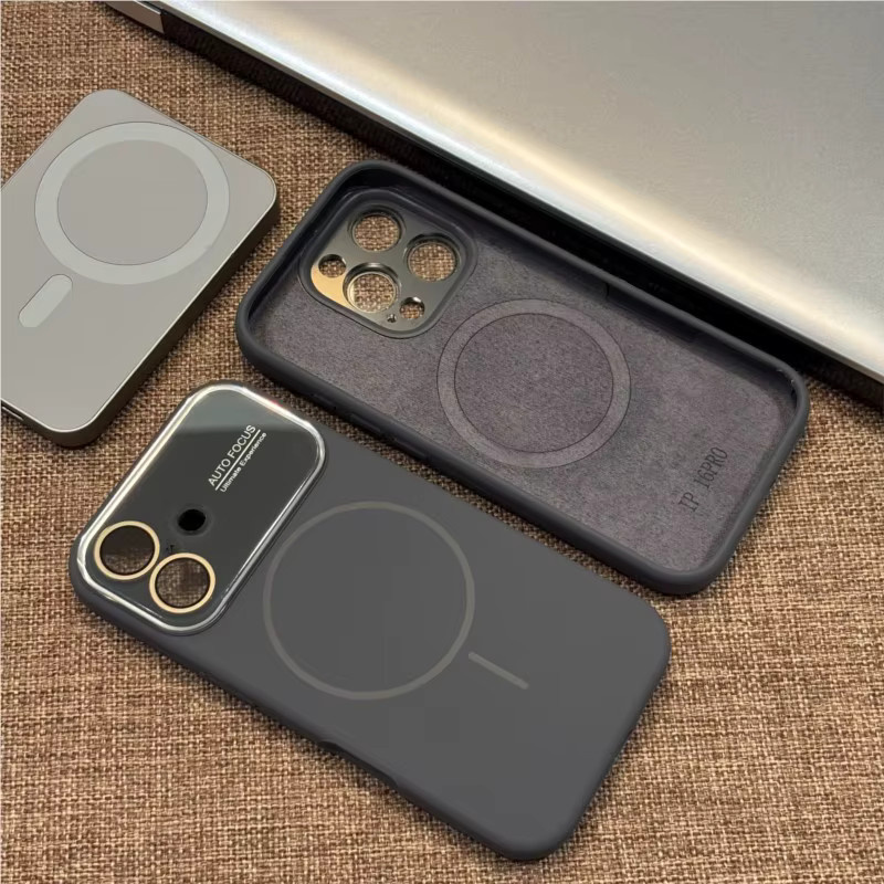 MagSafe iPhone 17 16 15 Pro Max Hülle aus Flüssigsilikon mit magnetischer kabelloser Ladefunktion und Schutzrückseite von HSDA - Bild 2
