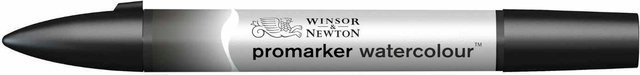 Winsor & Newton Promarker Aquarellmarker mit Pinselspitze in Lamp Black für Profis - Bild 1