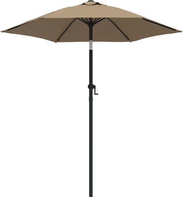 vidaXL Sonnenschirm aus Aluminium in Taupe mit Polyesterbespannung, B/T: 200 x 224 cm - Bild 1