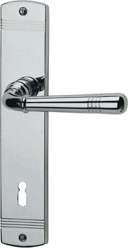 ALPERTEC Langschild-Garnitur aus Messing in Silberfarben poliert - Bild 1