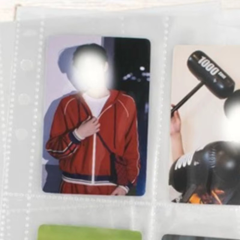 Kpop Fotokarten Sammelalbum A5 mit 25 Seiten und 200 Kartenfächern aus PU-Leder in Gelb oder Weiß - Bild 3