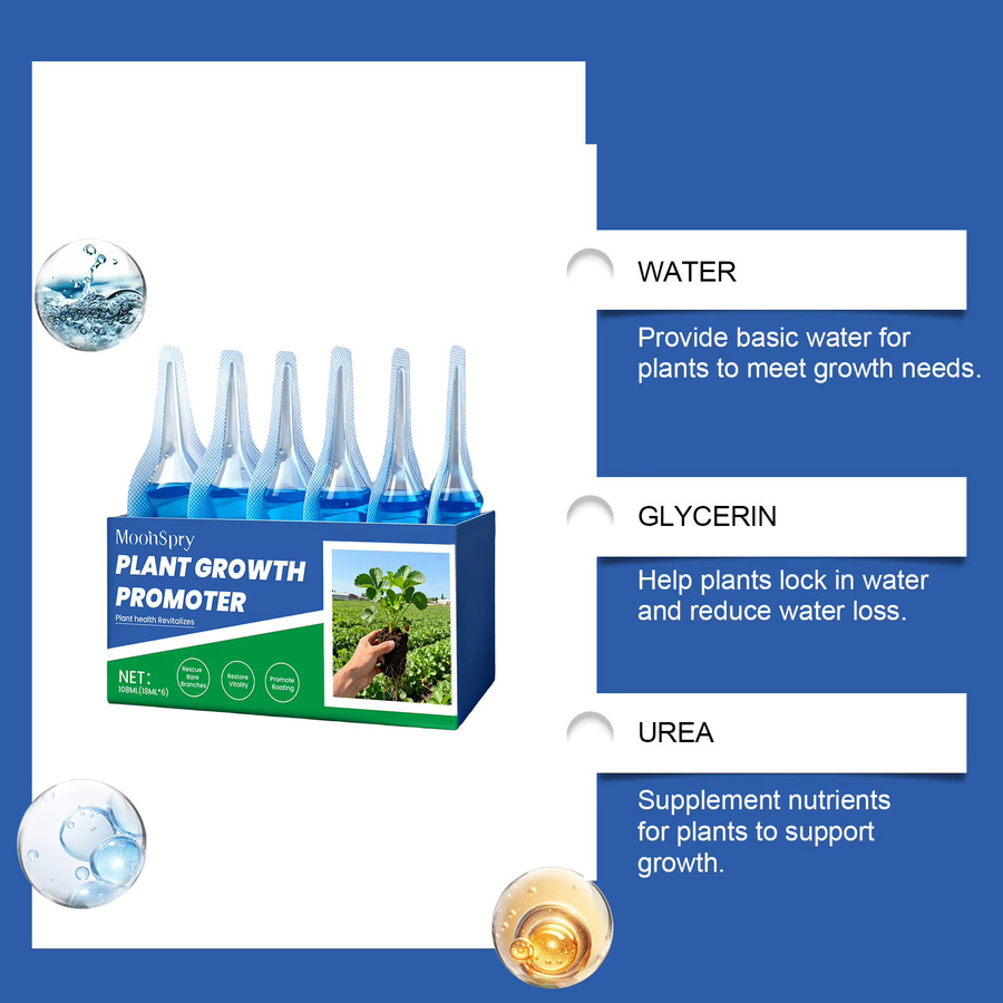 MOONSPRY Pflanzen-Nährstoff-Set 6 Stück Flüssiges Pflanzen-Tonikum für Blumen, Gemüse und Sukkulenten - Bild 5