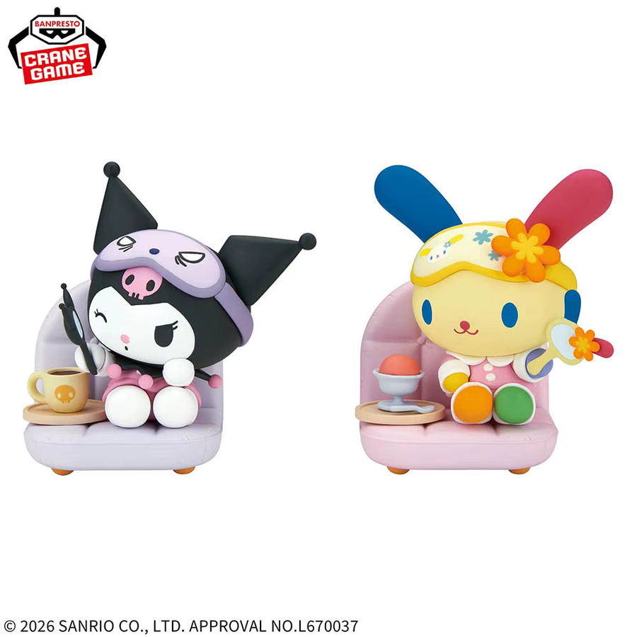 Banpresto Sanrio Characters Nakayoshi Memories Kuromi & Usahana Relax at Home Anime-Figur - Bild 3