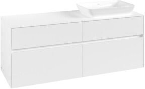 V&B Waschtischunterschrank Collaro mit WT rechts, Farbe: Weiß matt, B/T/H: 140 x 54,8 x 50 cm - Bild 1