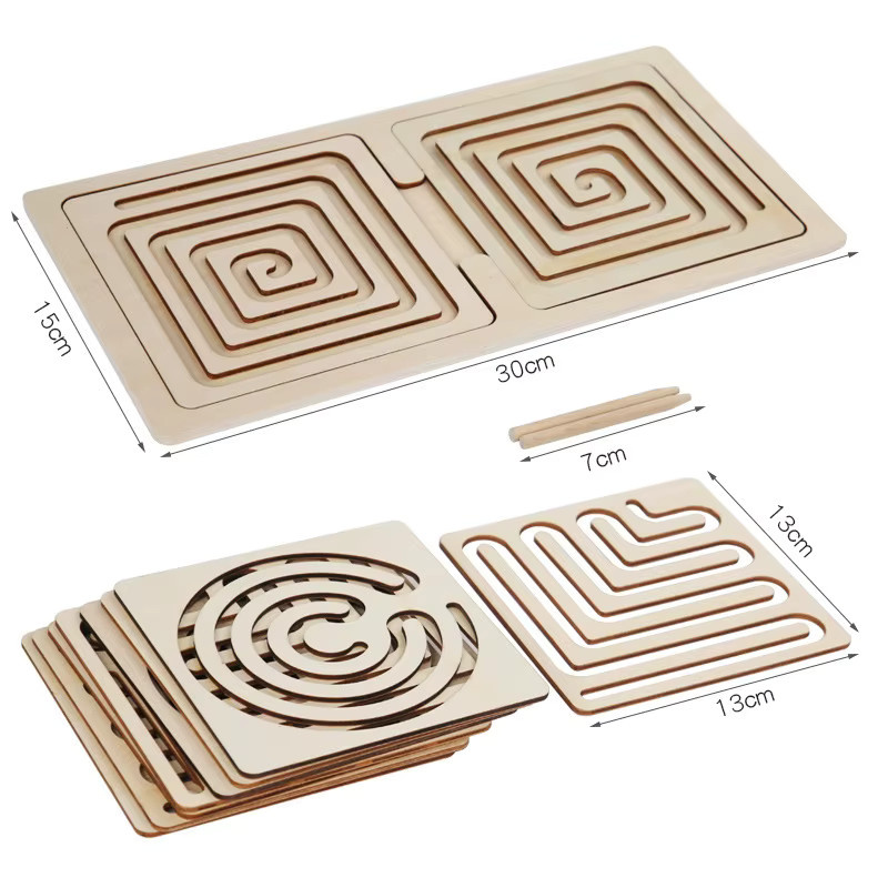 Lee's Sharing Kinder Links Rechts Gehirn Puzzle, Holz, Pädagogisches Spielzeug - Bild 2