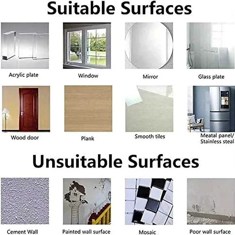 Quadratische Ersatz-Klebepads aus Kunststoff für wandmontierte Organizer und Halterungen in Transparent - Bild 5