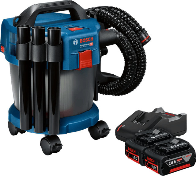 Bosch Professional GAS 18V-10 L Starterset mit 2x GBA Akku 5,0 Ah in Blau - Bild 1