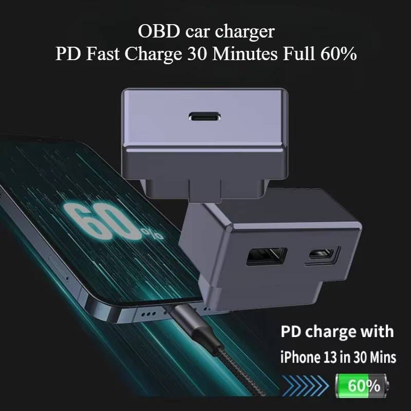 YouGallop OBD Adapter Ladegerät für Tesla Modell 3/Y/S/X mit USB-C Anschluss in Schwarz - Bild 3