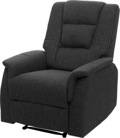 Berlinlodge Fernsehsessel Relaxsessel in Grau aus Stoff mit Sitzhöhe 50 cm, H x B x T: 102 x 79 x 96 cm