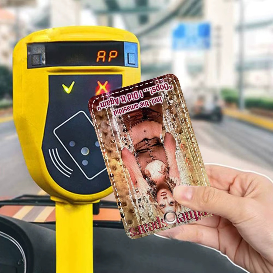 Britney Spears DIY Sticky Badge Halter mit Schlüsselbund als Schutzhülle für Bank-, Business- oder Buskarten, Multicolor - Bild 4