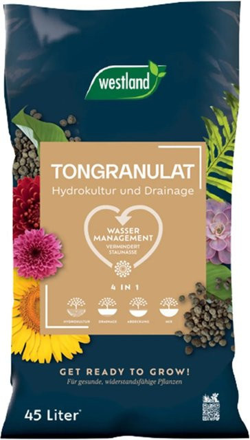 Westland Tongranulat Blähton für Hydrokulturpflanzen und Erdpflanzen, 45 l - Bild 1
